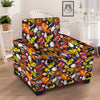 Bomb Boom Comic Graffiti Print Pattern Armchair Slipcover-grizzshop