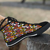 Bomb Boom Comic Graffiti Print Pattern Black High Top Shoes-grizzshop