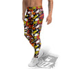 Bomb Boom Comic Graffiti Print Pattern Men's Leggings-grizzshop