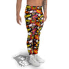 Bomb Boom Comic Graffiti Print Pattern Men's Leggings-grizzshop