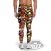 Bomb Boom Comic Graffiti Print Pattern Men's Leggings-grizzshop