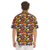 Bomb Boom Comic Graffiti Print Pattern Men's Short Sleeve Shirts-grizzshop