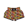 Bomb Boom Comic Graffiti Print Pattern Muay Thai Boxing Shorts-grizzshop