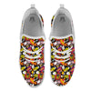 Bomb Boom Comic Graffiti Print Pattern White Athletic Shoes-grizzshop