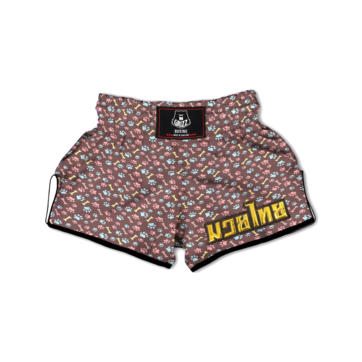 Fractal Spiral Print Muay Thai Boxing Shorts