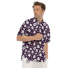 Boo Cute Ghost Print Pattern Men's Short Sleeve Shirts-grizzshop