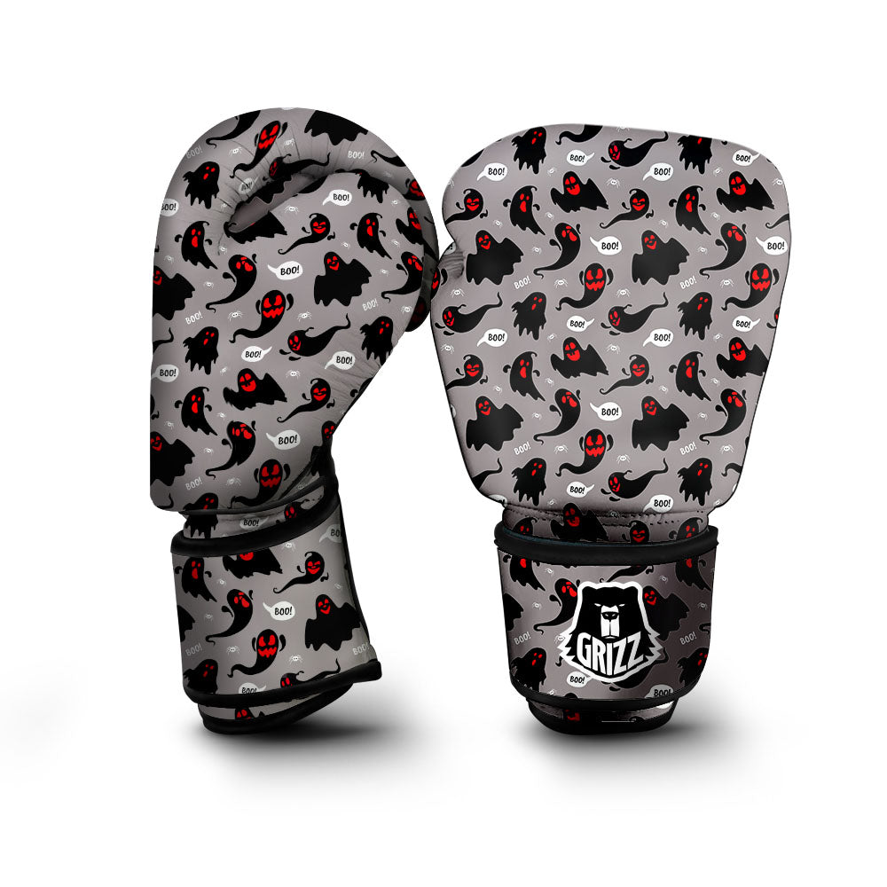 Boo Ghost Print Pattern Boxing Gloves-grizzshop