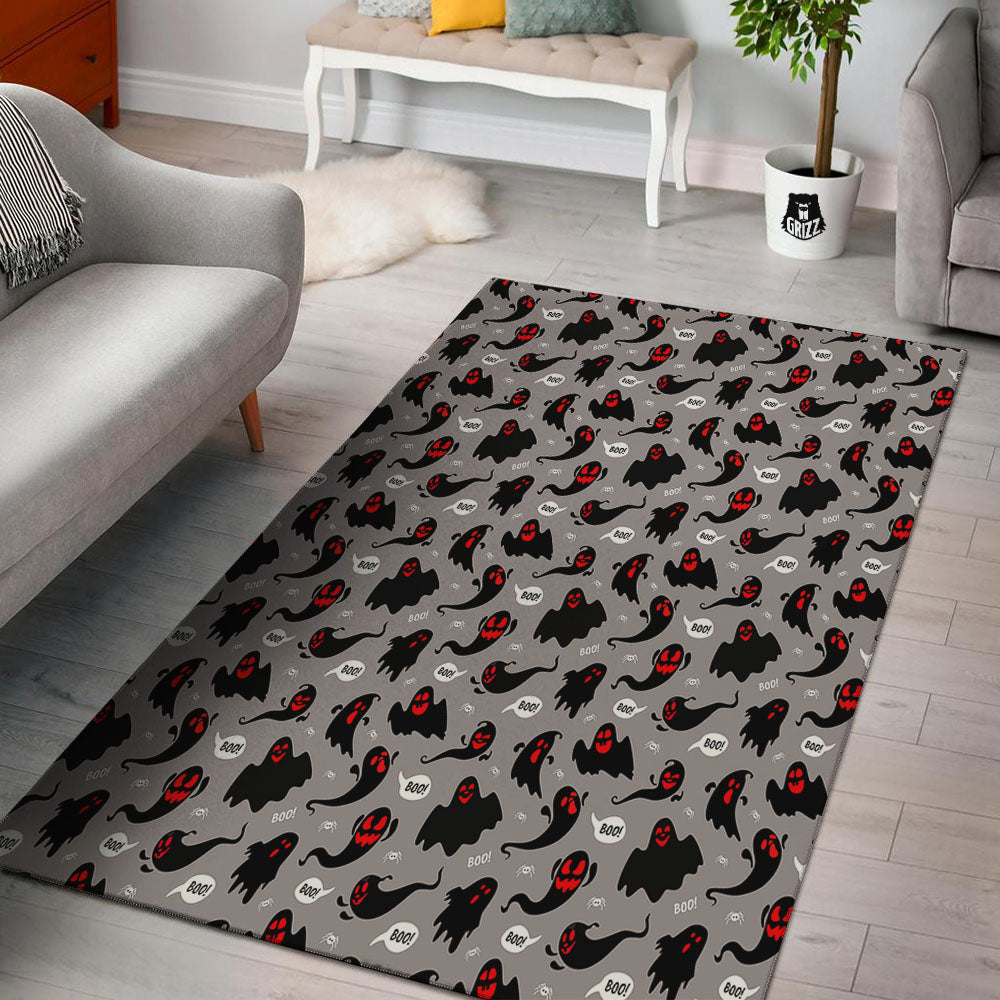 Boo Ghost Print Pattern Floor Mat-grizzshop