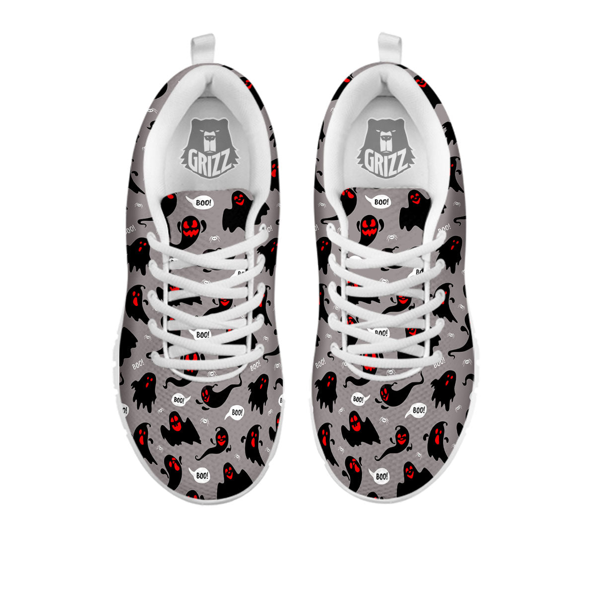 Boo Ghost Print Pattern White Sneaker-grizzshop