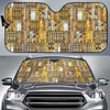 Book Lover Library Librarian Pattern Print Car Sun Shade-grizzshop