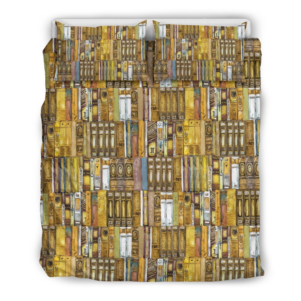 Book Lover Library Librarian Pattern Print Duvet Cover Bedding Set-grizzshop