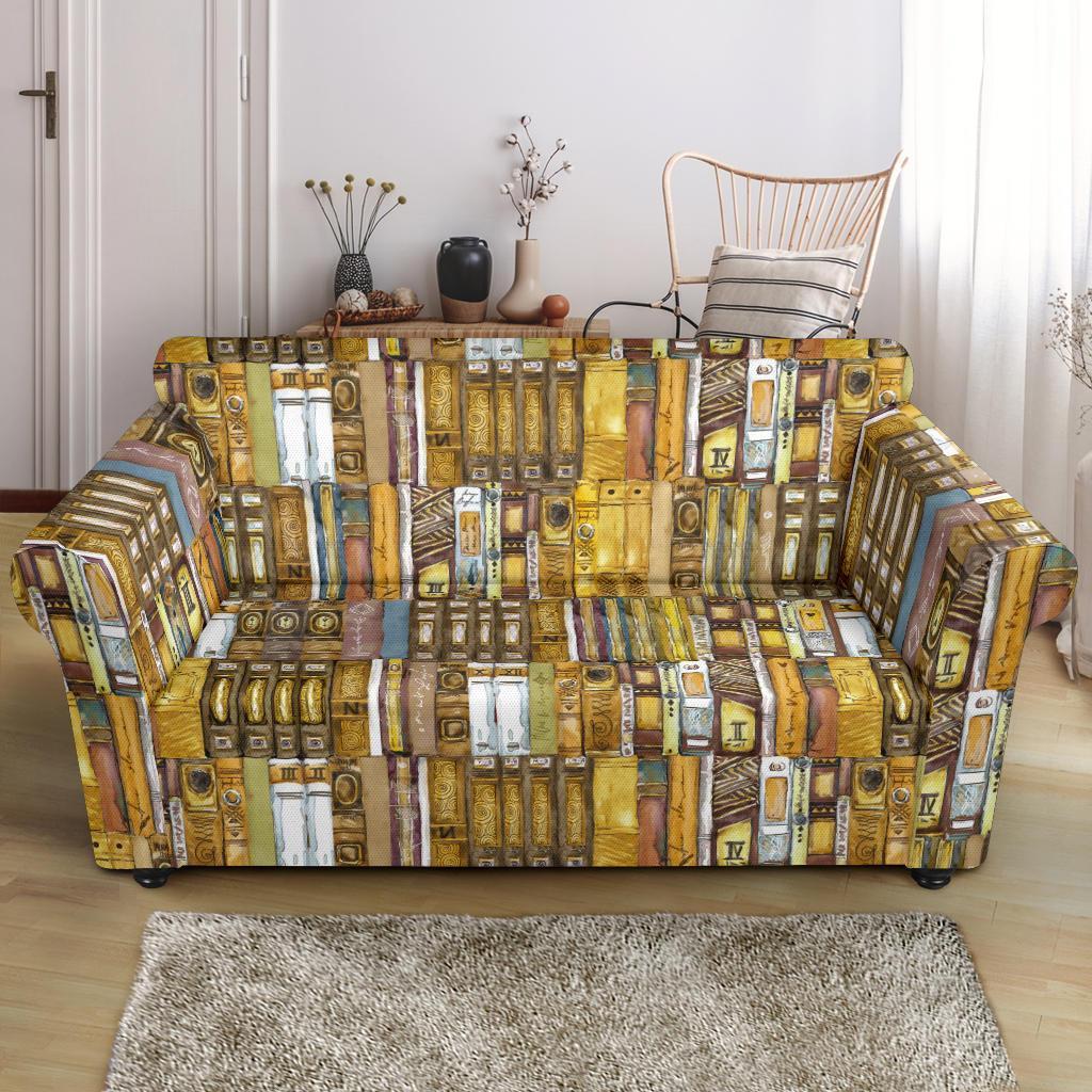 Book Lover Library Librarian Pattern Print Loveseat Cover-grizzshop