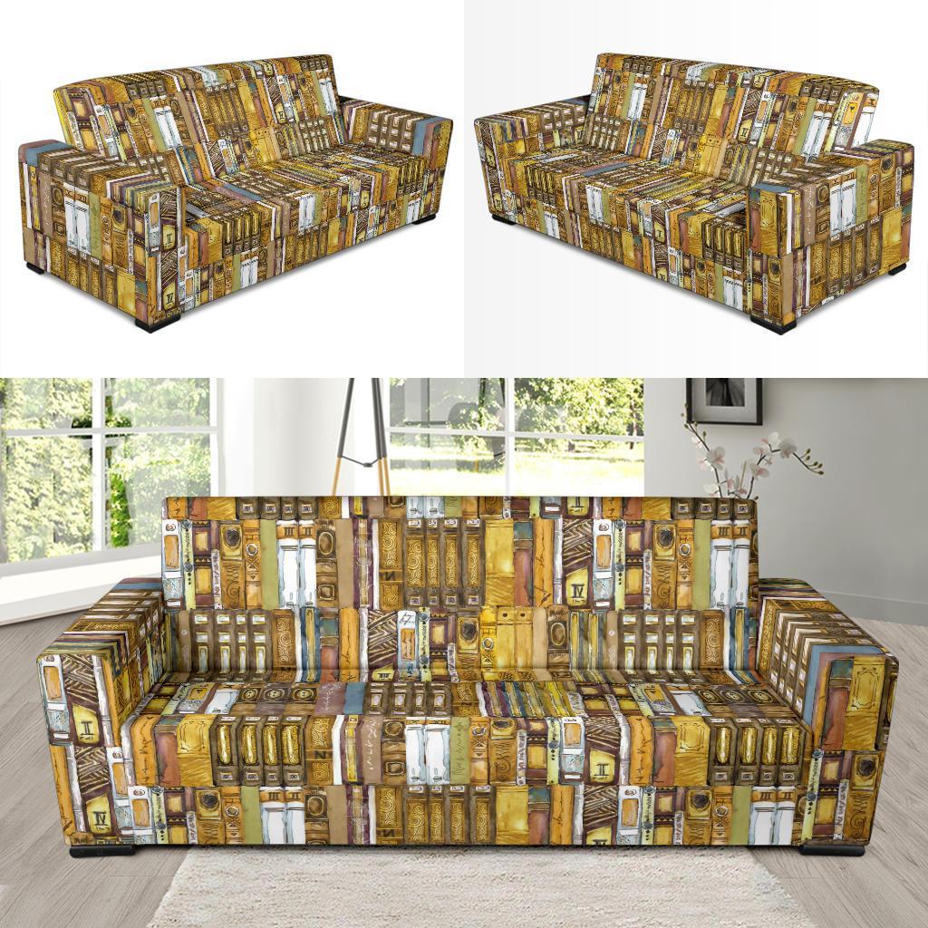 Book Lover Library Librarian Pattern Print Sofa Covers-grizzshop