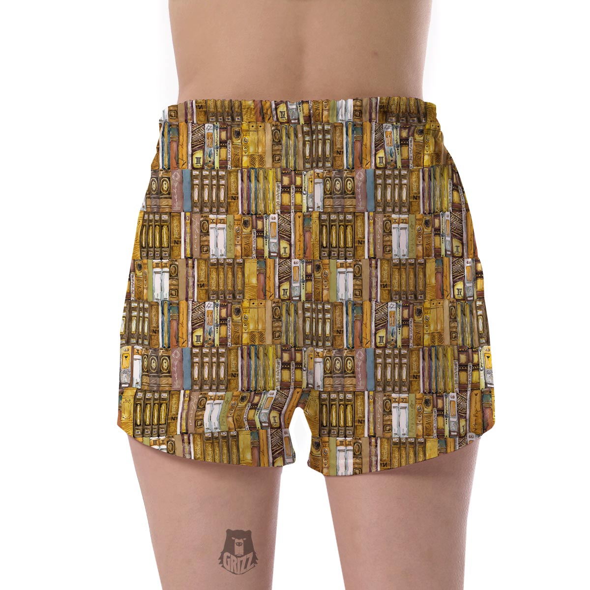 Book Lover Library Librarian Pattern Print Women's Shorts-grizzshop