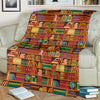 Book Lover Library Librarian Print Pattern Blanket-grizzshop