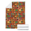 Book Lover Library Librarian Print Pattern Blanket-grizzshop