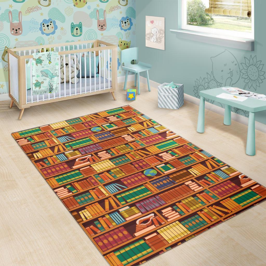 Book Lover Library Librarian Print Pattern Floor Mat-grizzshop