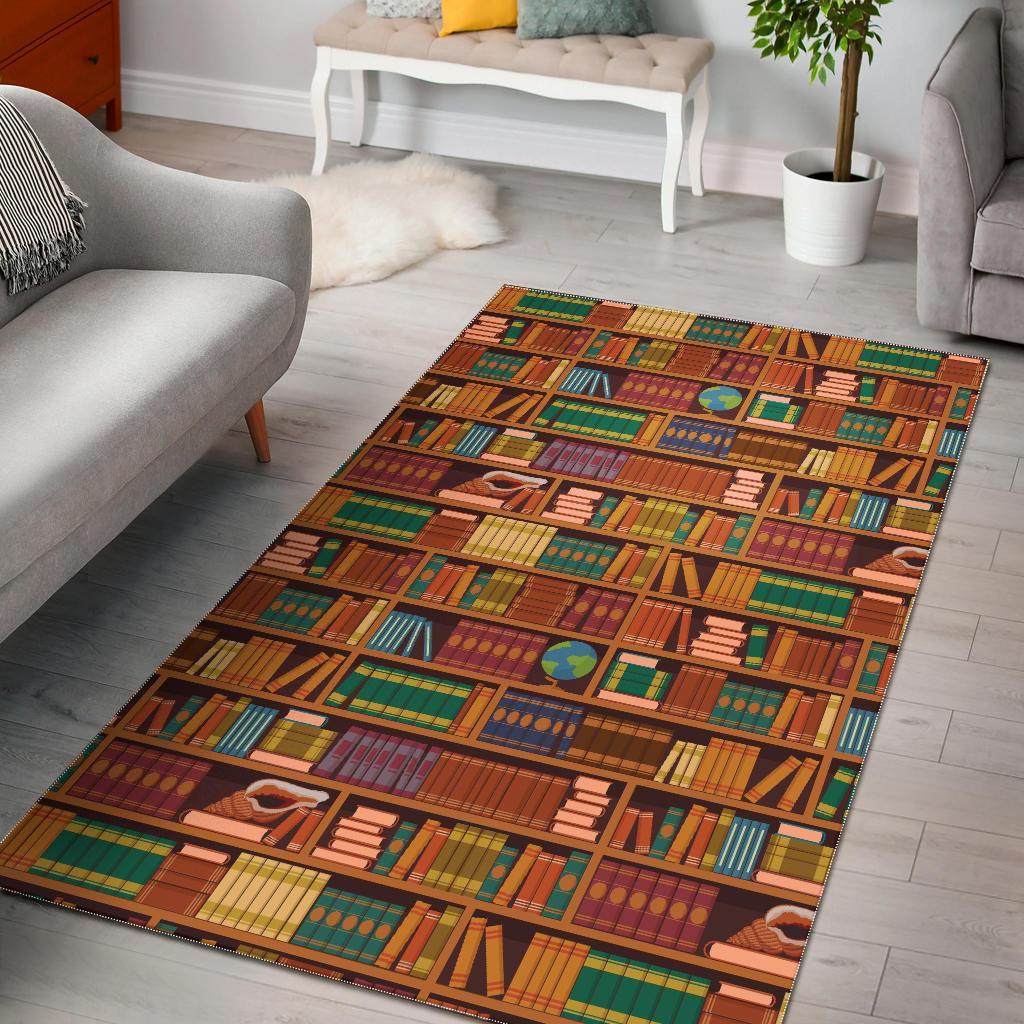 Book Lover Library Librarian Print Pattern Floor Mat-grizzshop