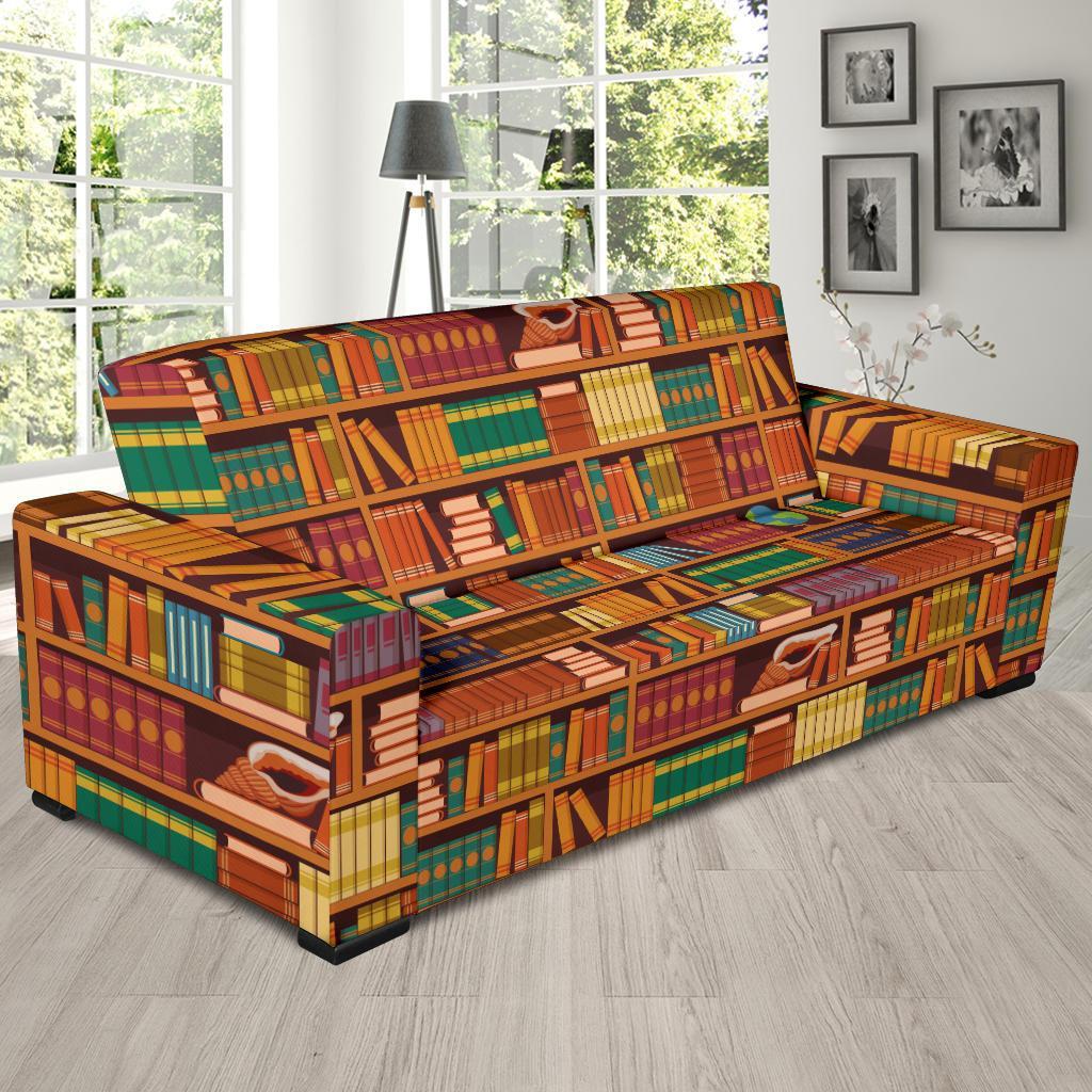 Book Lover Library Librarian Print Pattern Sofa Covers-grizzshop