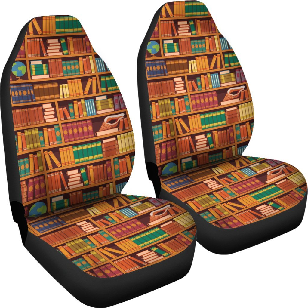 Book Lover Library Librarian Print Pattern Universal Fit Car Seat Cover-grizzshop