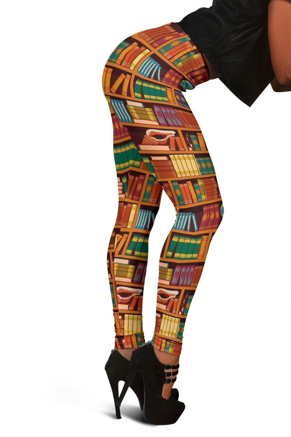 Book Lover Library Librarian Print Pattern Women Leggings-grizzshop