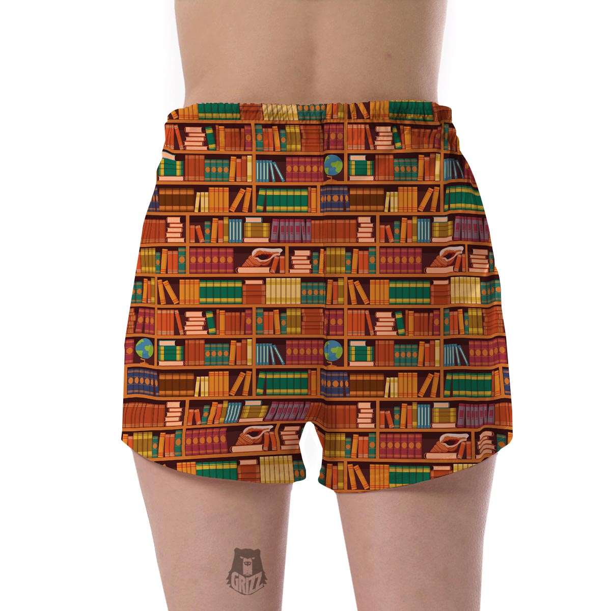 Book Lover Library Librarian Print Pattern Women's Shorts-grizzshop