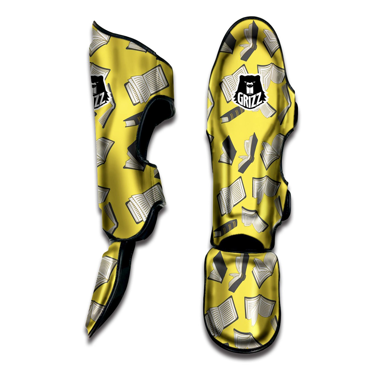 Books Pop Art Print Pattern Muay Thai Shin Guards-grizzshop