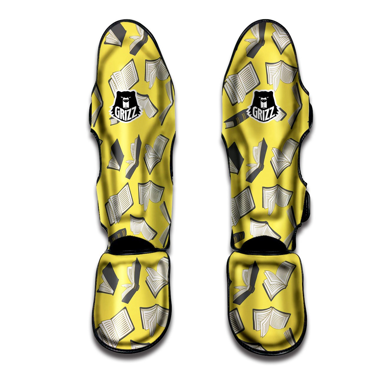 Books Pop Art Print Pattern Muay Thai Shin Guards-grizzshop