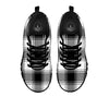 Border Tartan White And Black Print Pattern Black Sneaker-grizzshop