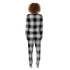 Border Tartan White And Black Print Pattern Women's Pajamas-grizzshop