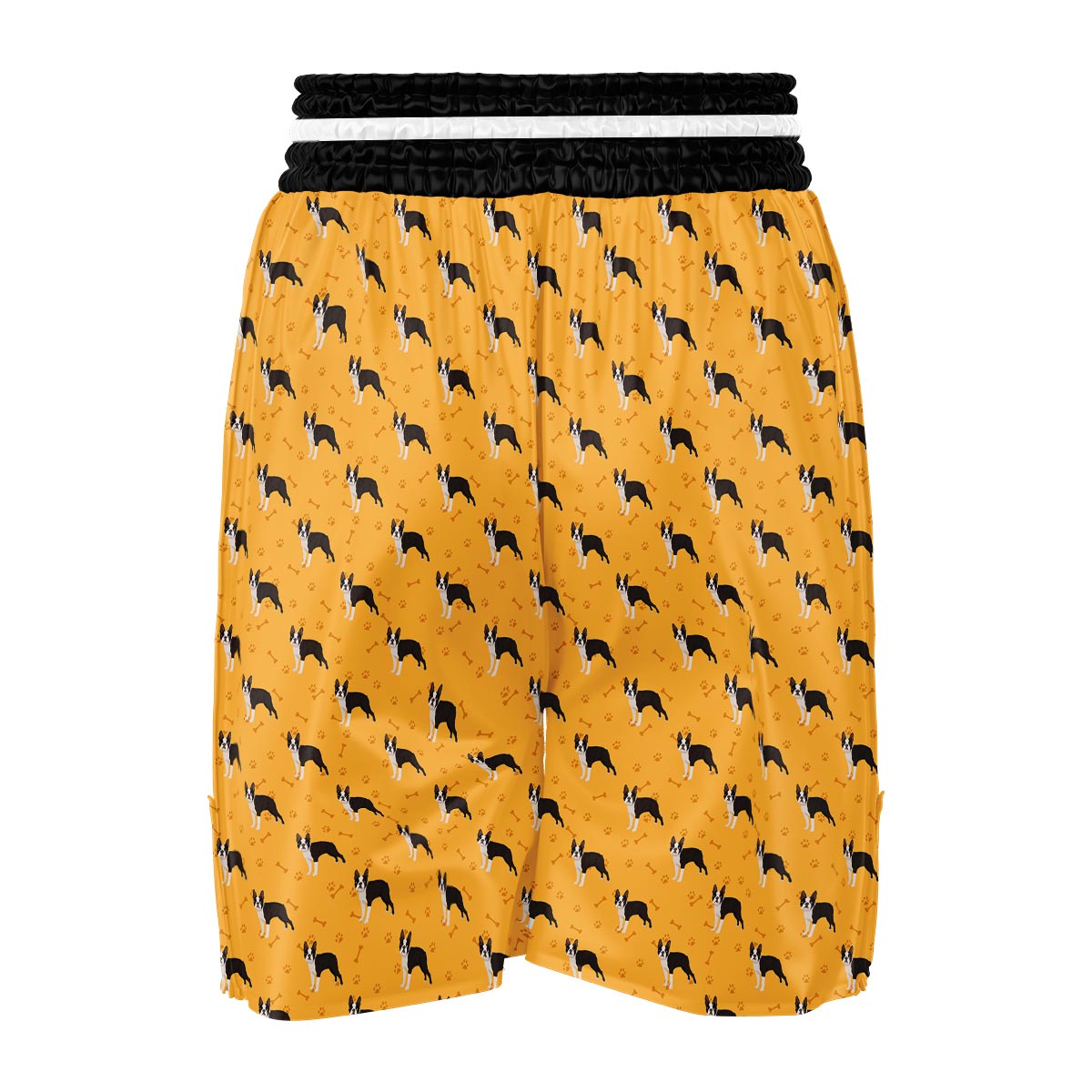 Boston Terrier Cartoon Print Pattern Boxing Shorts-grizzshop