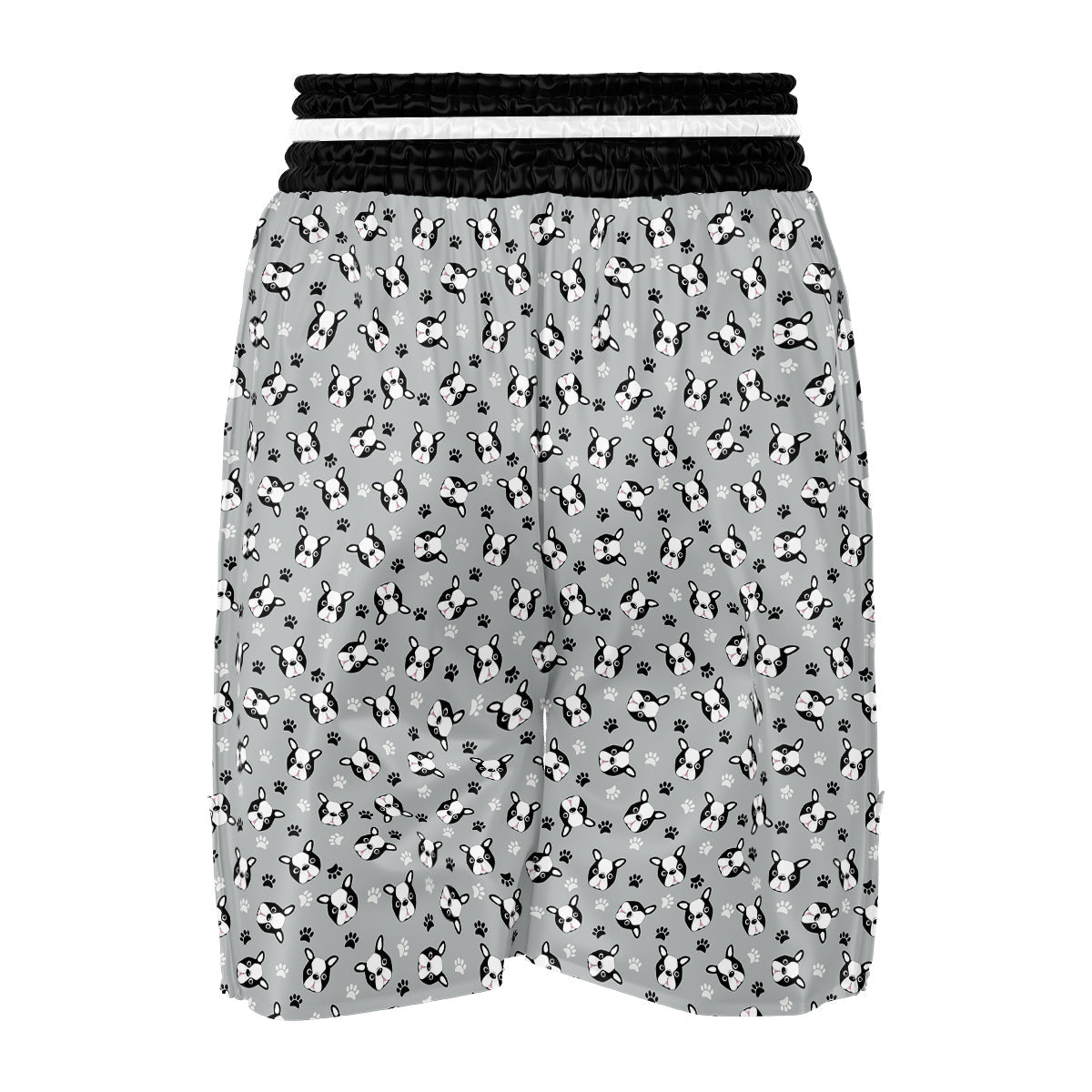 Boston Terrier Faces Cute Print Boxing Shorts-grizzshop