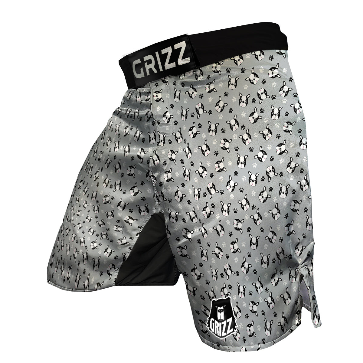 Boston Terrier Faces Cute Print MMA Shorts-grizzshop