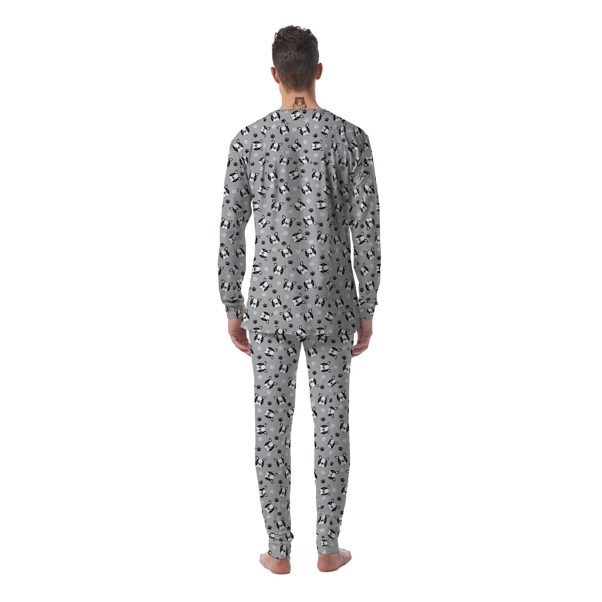 Boston Terrier Faces Cute Print Men's Pajamas-grizzshop