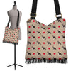 Boston Terrier Heart Paw Pattern Print Crossbody Bags-grizzshop