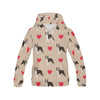 Boston Terrier Heart Paw Pattern Print Men Pullover Hoodie-grizzshop