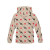 Boston Terrier Heart Paw Pattern Print Men Pullover Hoodie-grizzshop