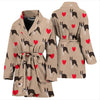 Load image into Gallery viewer, Boston Terrier Heart Paw Pattern Print Women Long Robe-grizzshop