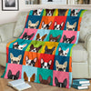 Boston Terrier Pattern Print Blanket-grizzshop
