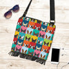 Boston Terrier Pattern Print Crossbody Bags-grizzshop