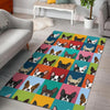 Boston Terrier Pattern Print Floor Mat-grizzshop