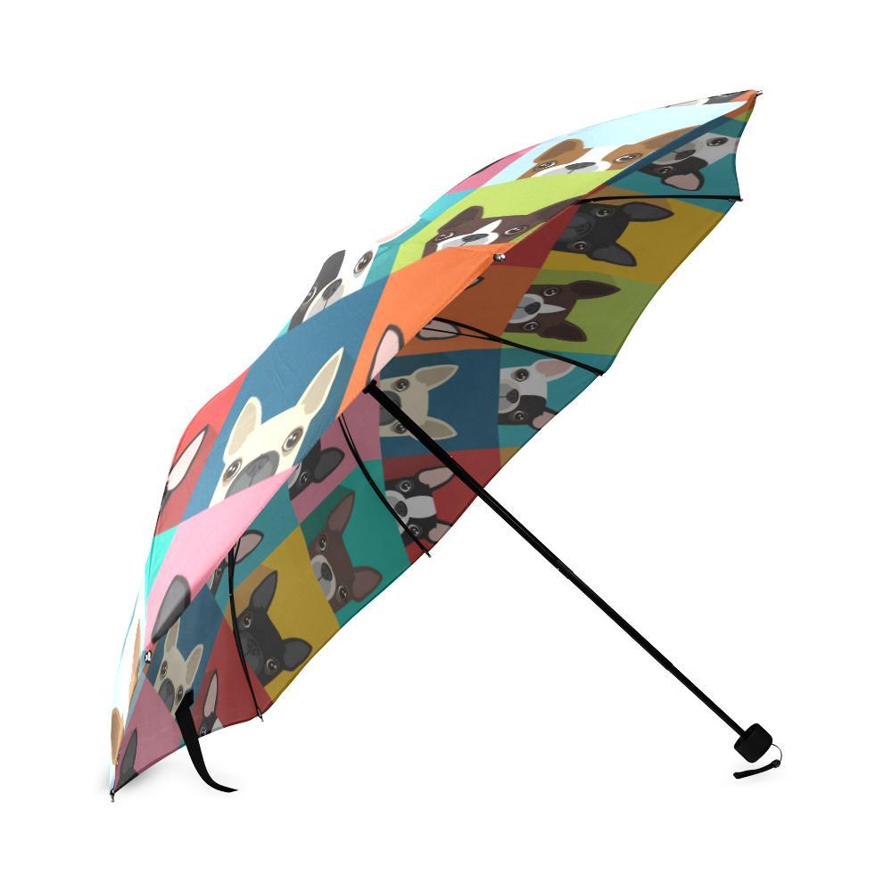 Boston Terrier Pattern Print Foldable Umbrella-grizzshop