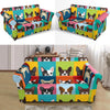 Boston Terrier Pattern Print Loveseat Cover-grizzshop