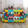 Boston Terrier Pattern Print Loveseat Cover-grizzshop