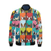 Boston Terrier Pattern Print Men's Bomber Jacket-grizzshop