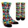 Boston Terrier Pattern Print Unisex Crew Socks-grizzshop