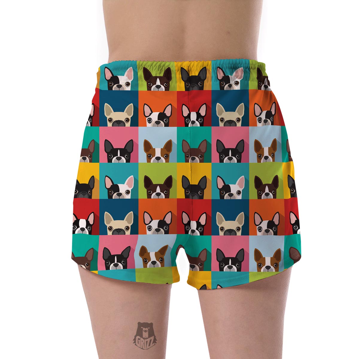 Boston Terrier Pattern Print Women's Shorts-grizzshop
