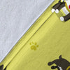 Boston Terrier Paw Pattern Print Blanket-grizzshop