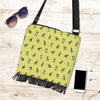 Boston Terrier Paw Pattern Print Crossbody Bags-grizzshop