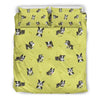 Boston Terrier Paw Pattern Print Duvet Cover Bedding Set-grizzshop